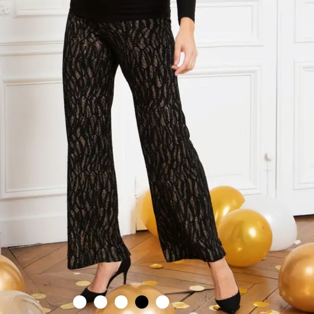 Long black lacy pants